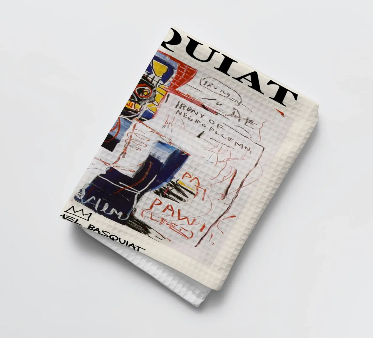 Basquiat "Ironia del poliziotto negro" Icona neo-espressionista canovaccio da cucina da NorwesClub