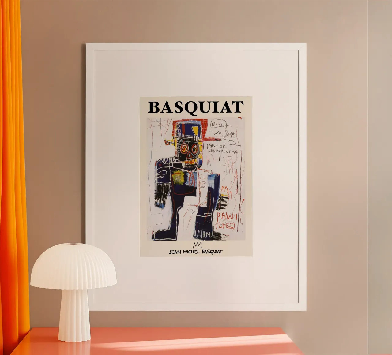 Basquiat "Ironie du policier noir" Icône néo-expressionniste poster de NorwesClub