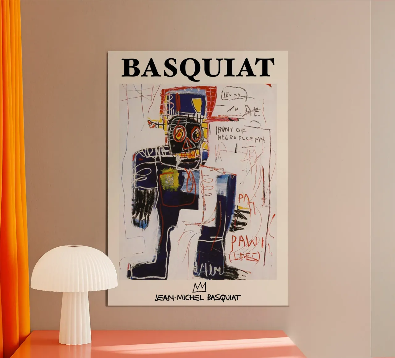Basquiat "Ironie du policier noir" Icône néo-expressionniste poster de NorwesClub