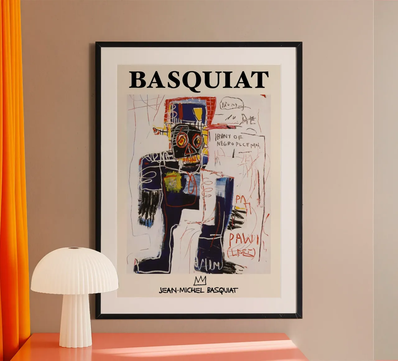 Basquiat "Ironie du policier noir" Icône néo-expressionniste poster de NorwesClub