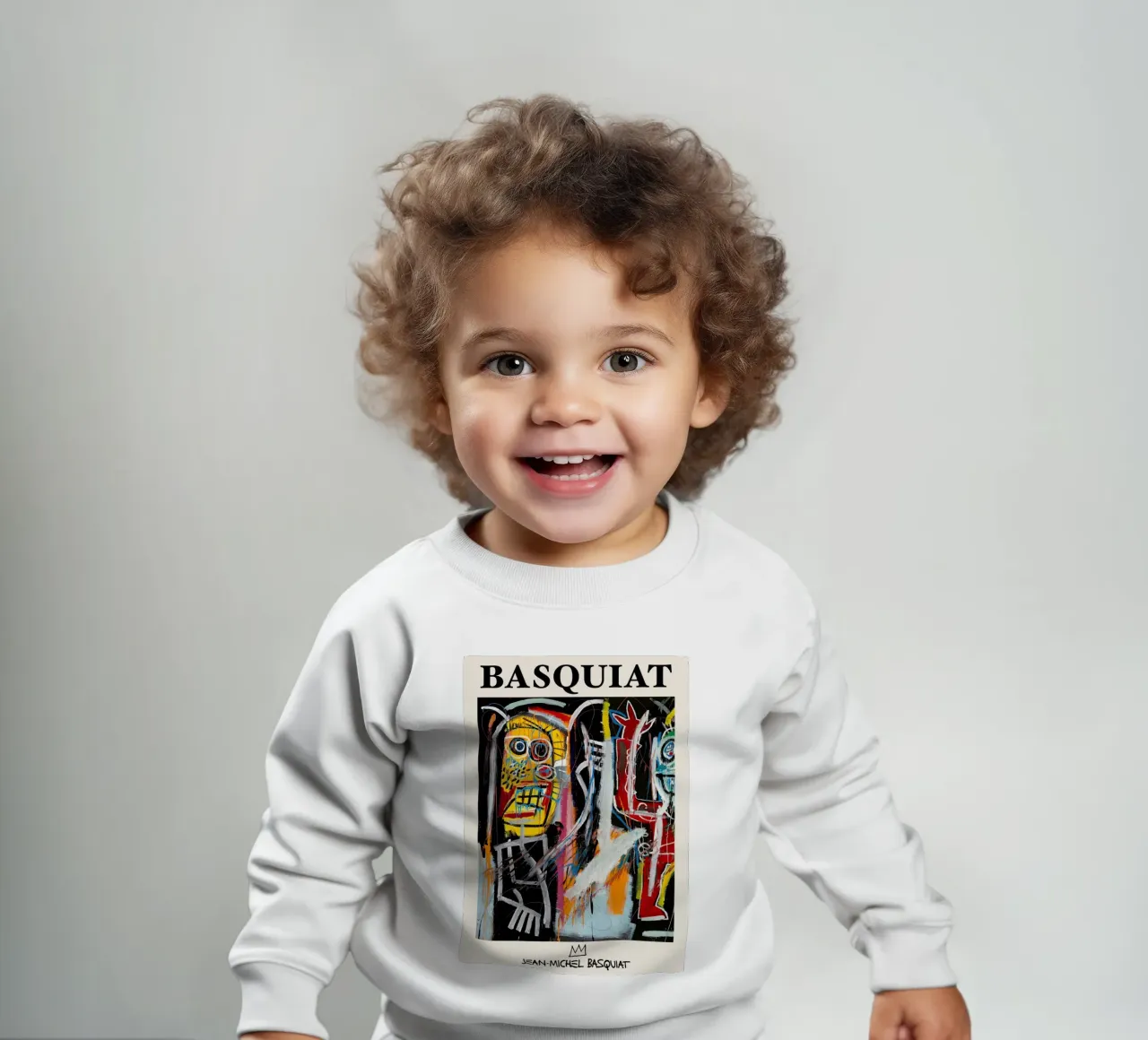 Basquiat "Teste di polvere" Ritratto neo-espressionista di energia grezza felpa neonato da NorwesClub