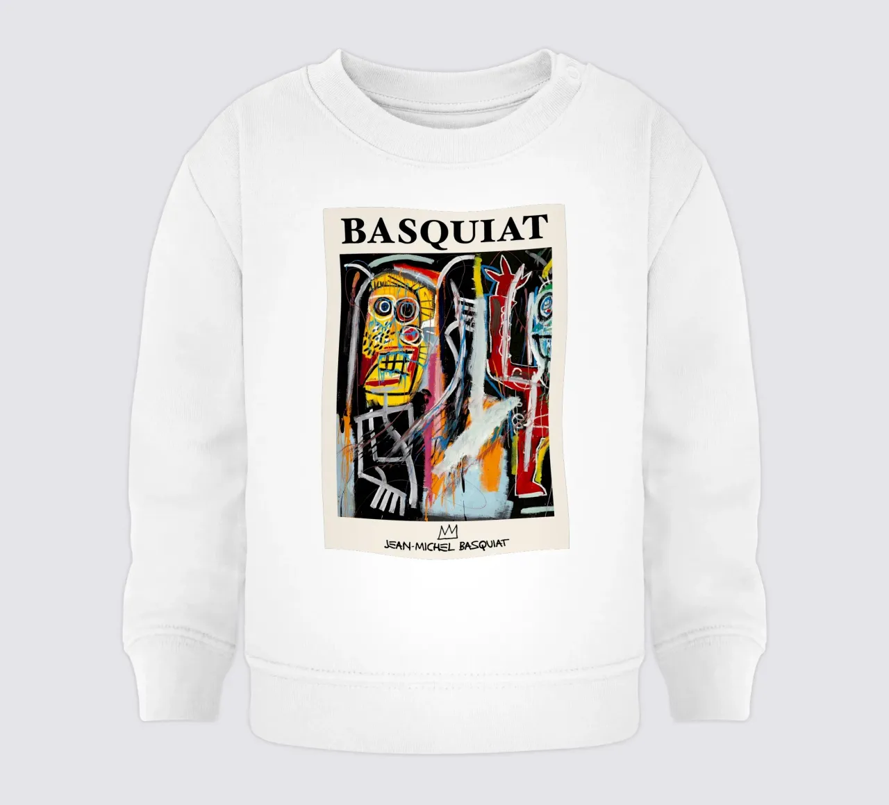 Basquiat "Teste di polvere" Ritratto neo-espressionista di energia grezza felpa neonato da NorwesClub