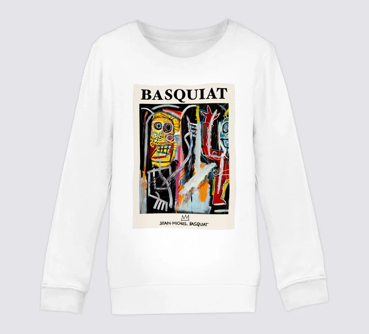 Basquiat "Teste di polvere" Ritratto neo-espressionista di energia grezza felpa bambino da NorwesClub