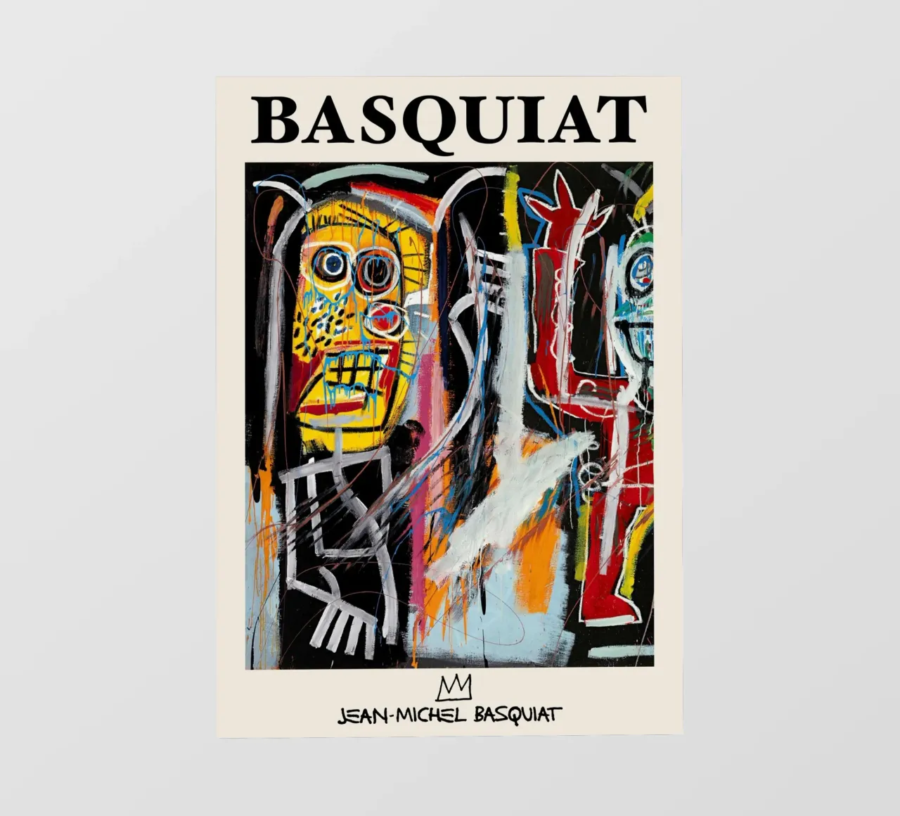 Basquiat "Teste di polvere" Ritratto neo-espressionista di energia grezza telo in pvc da NorwesClub