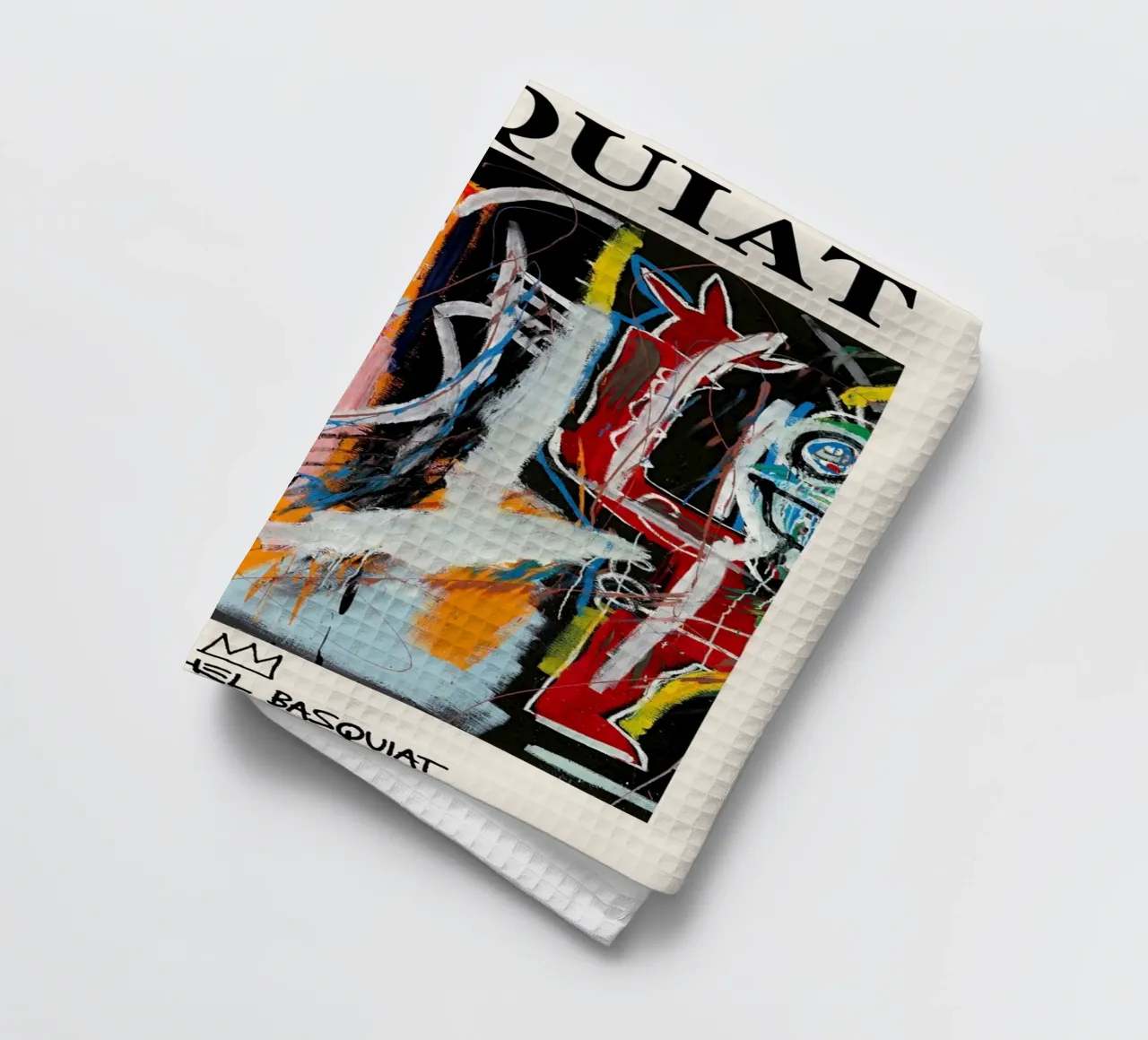 Basquiat "Teste di polvere" Ritratto neo-espressionista di energia grezza canovaccio da cucina da NorwesClub