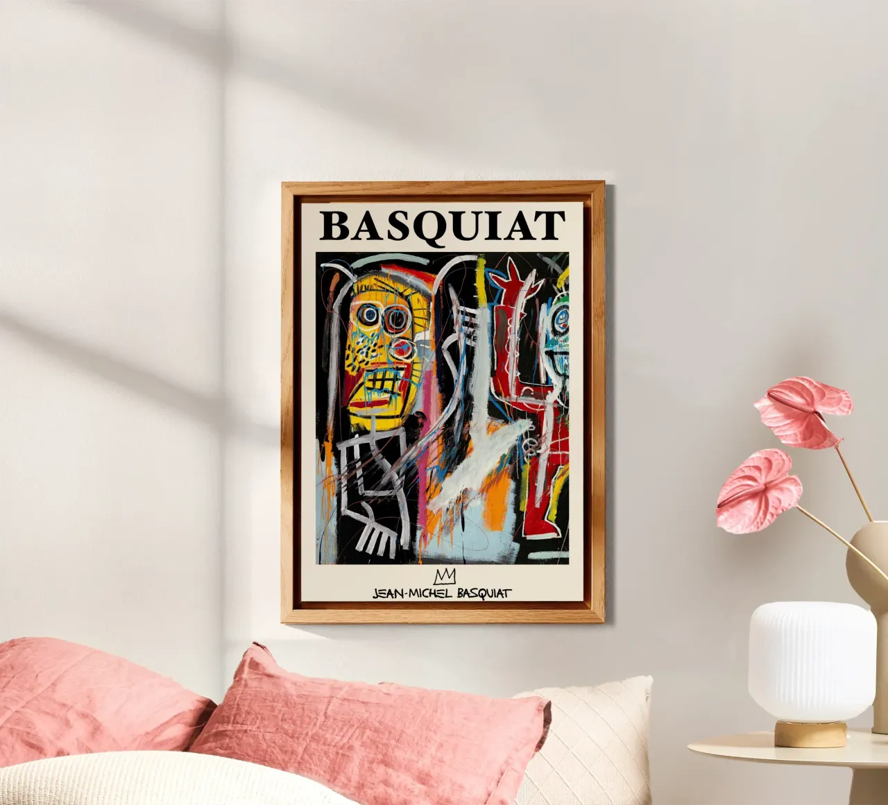 Basquiat "Teste di polvere" Ritratto neo-espressionista di energia grezza alluminio dibond da NorwesClub