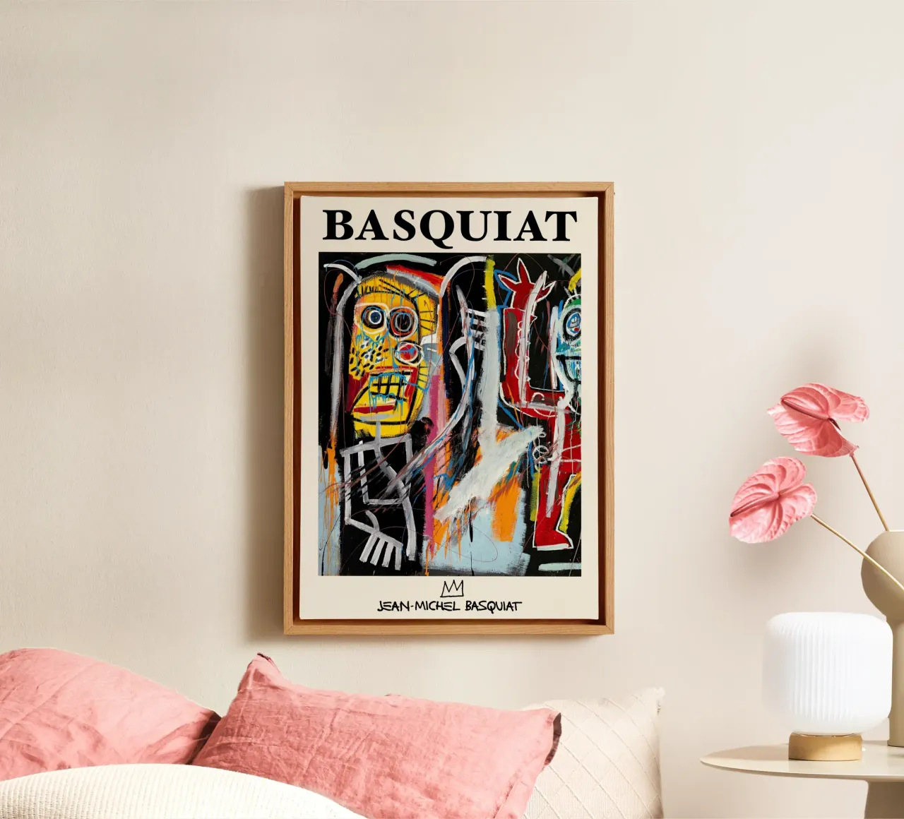 Basquiat "Teste di polvere" Ritratto neo-espressionista di energia grezza tela da NorwesClub