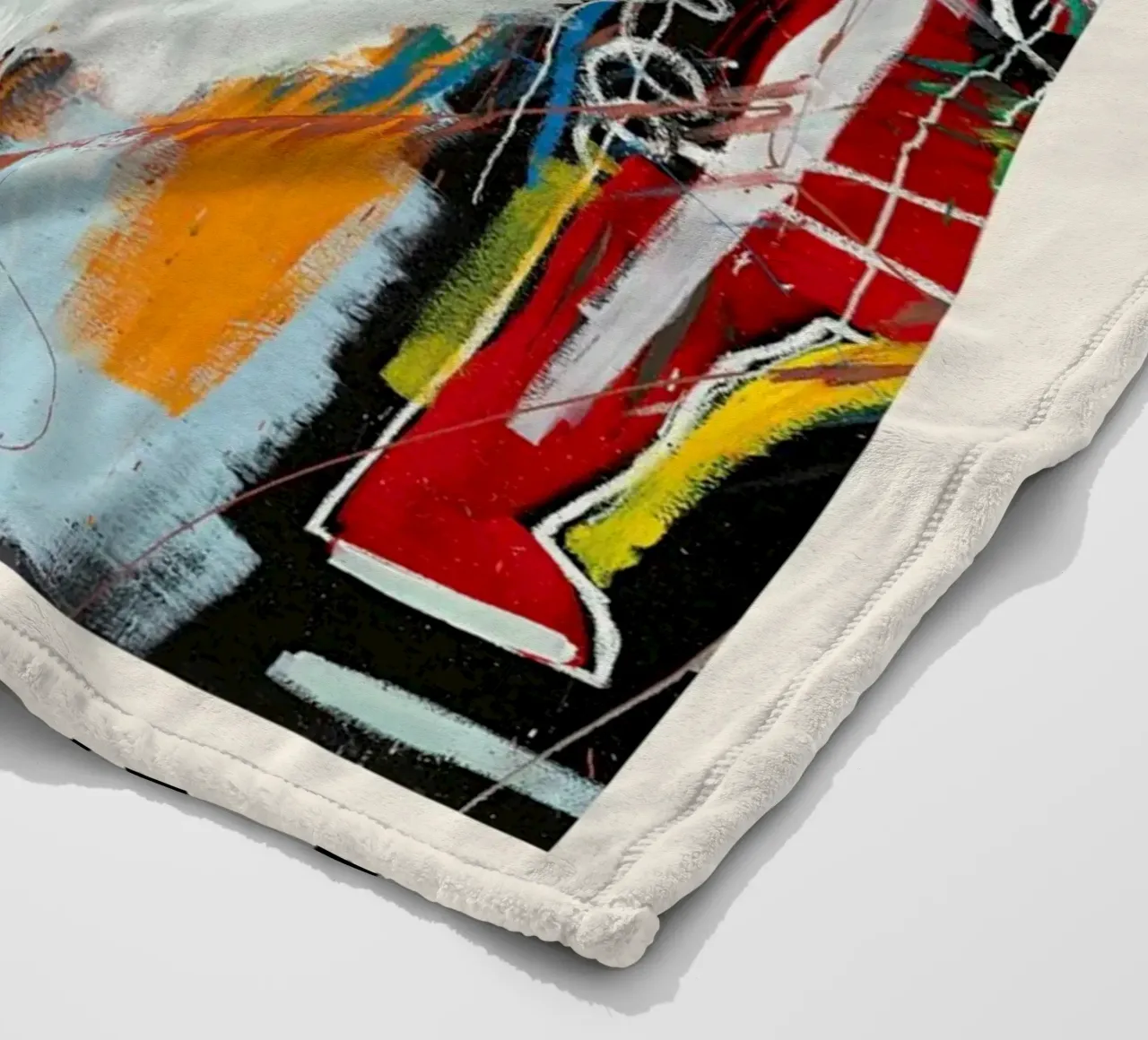 Basquiat "Teste di polvere" Ritratto neo-espressionista di energia grezza coperta in pile da NorwesClub