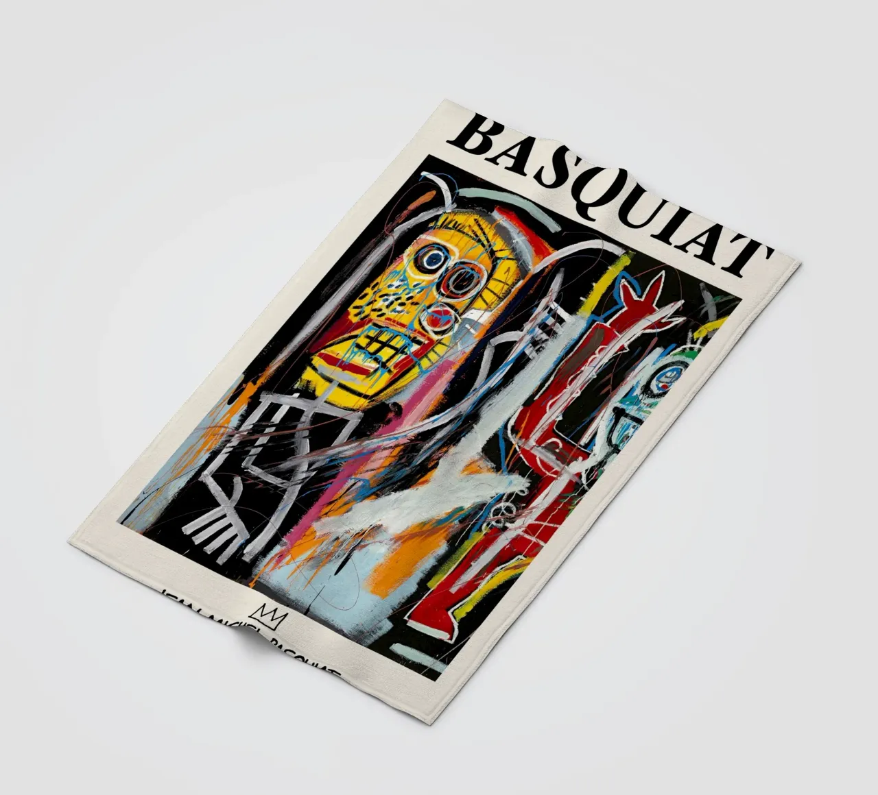 Basquiat "Teste di polvere" Ritratto neo-espressionista di energia grezza coperta in pile da NorwesClub