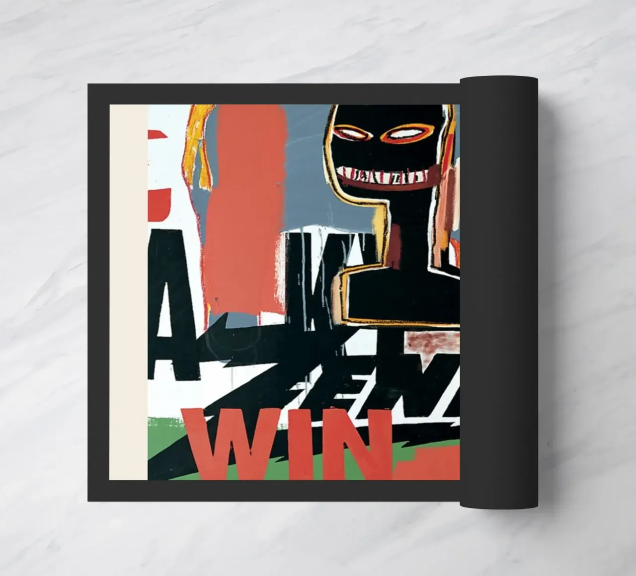 Basquiat "Zenith (Vincere 1000 dollari)" Icona neo-espressionista in grassetto zerbino da NorwesClub
