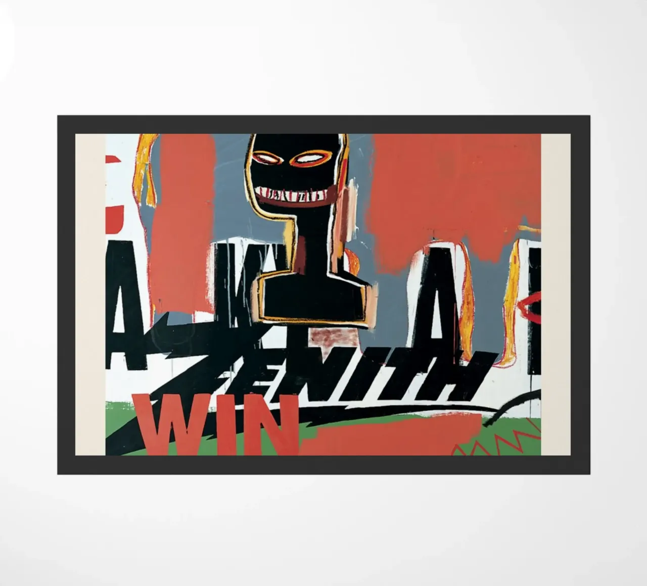 Basquiat "Zenith (Vincere 1000 dollari)" Icona neo-espressionista in grassetto zerbino da NorwesClub
