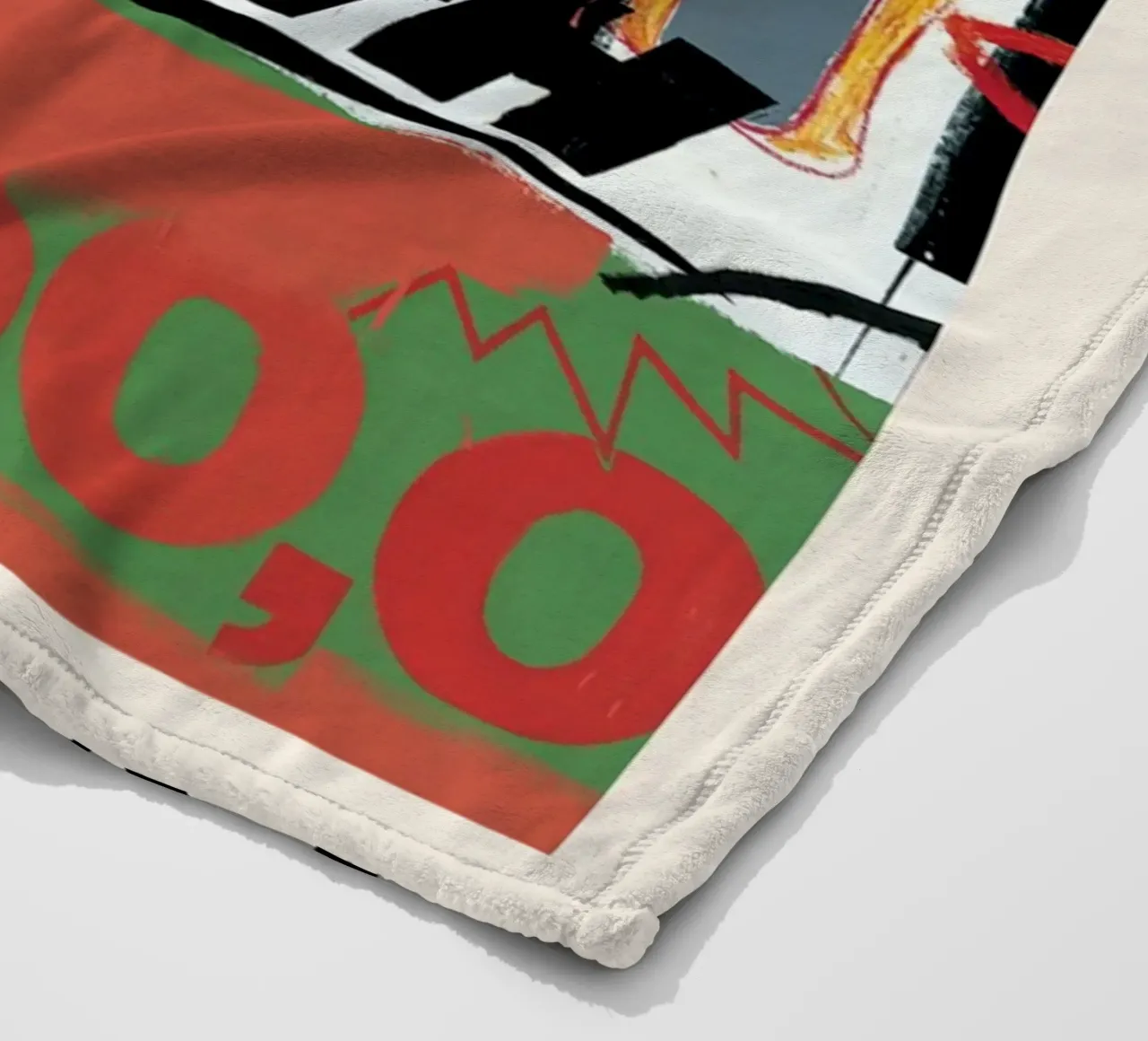 Basquiat "Zenith (Vincere 1000 dollari)" Icona neo-espressionista in grassetto coperta in pile da NorwesClub