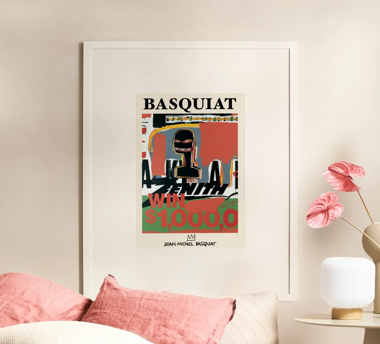 Basquiat "Zenith (Vincere 1000 dollari)" Icona neo-espressionista in grassetto carta hahnemühle da NorwesClub