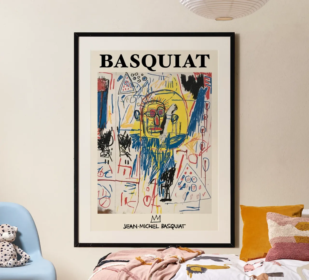 Basquiat "Untitled (Skull Face)" Neo-Expressionist Energy poster by NorwesClub