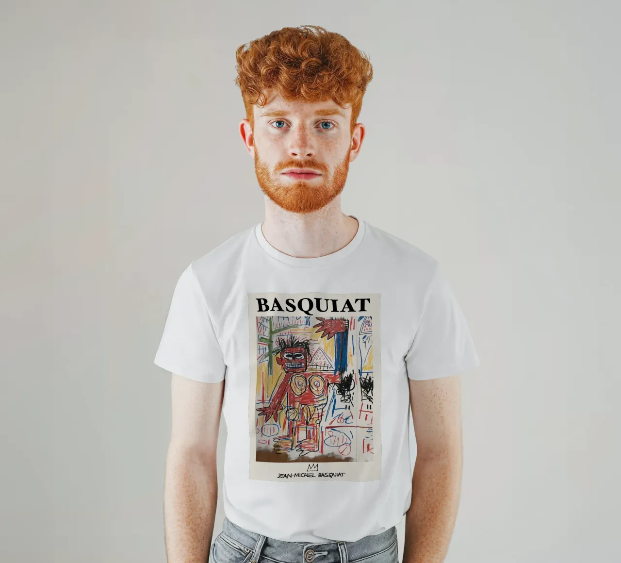 Basquiat "Red Figure" Neo-Expressionist Raw Power Icon t-shirt by NorwesClub