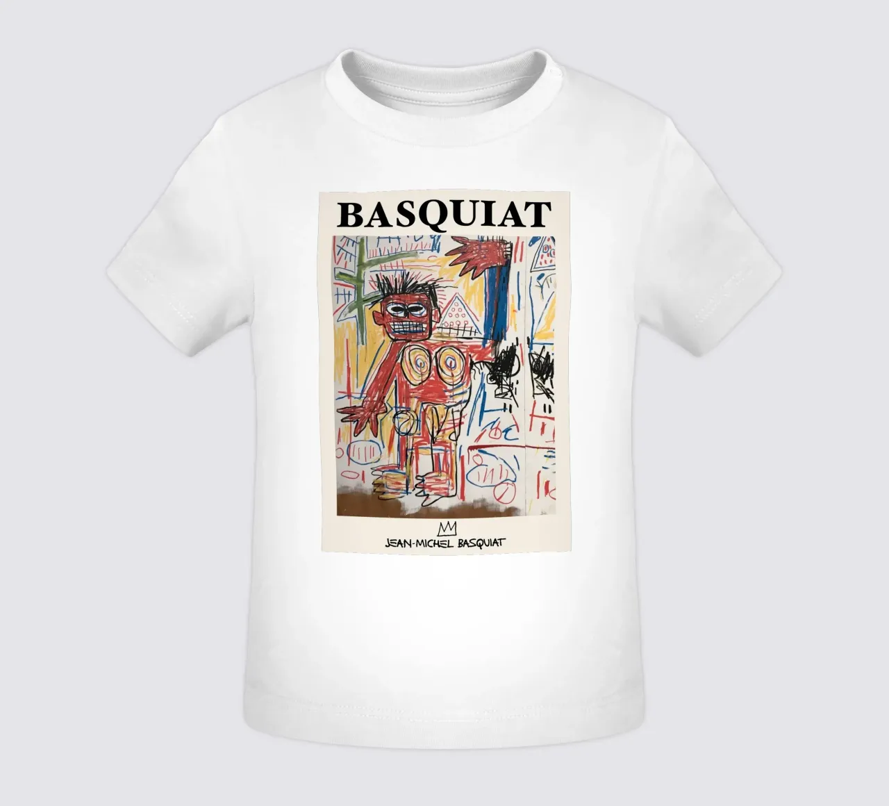 Basquiat "Figura rossa" Icona di potenza cruda neo-espressionista maglietta neonato da NorwesClub