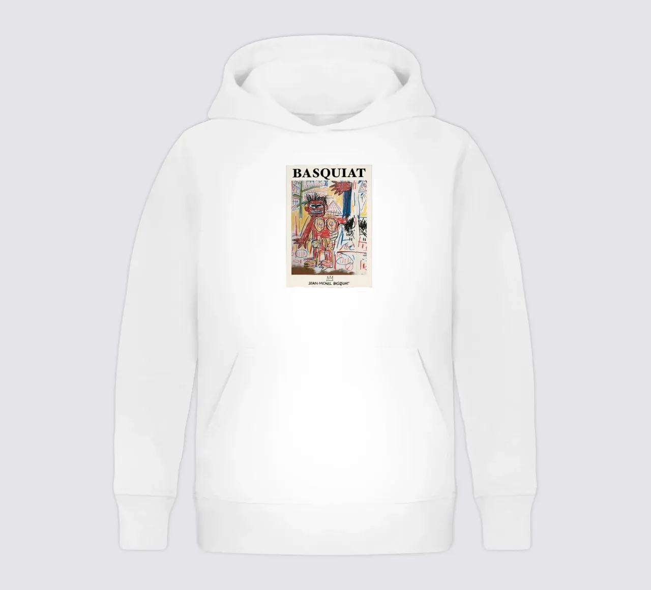 Basquiat "Figura rossa" Icona di potenza cruda neo-espressionista felpa bambino con cappuccio da NorwesClub