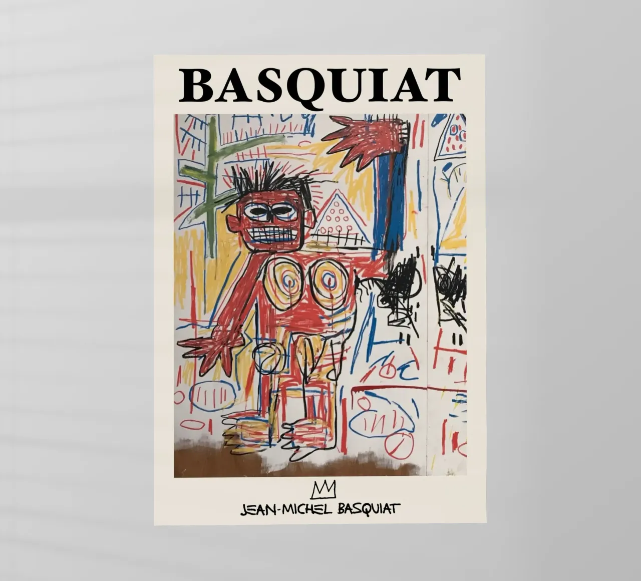 Basquiat "Figura rossa" Icona di potenza cruda neo-espressionista pellicola backlit da NorwesClub
