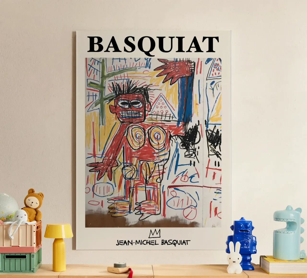 Basquiat "Figura rossa" Icona di potenza cruda neo-espressionista plexiglass da NorwesClub