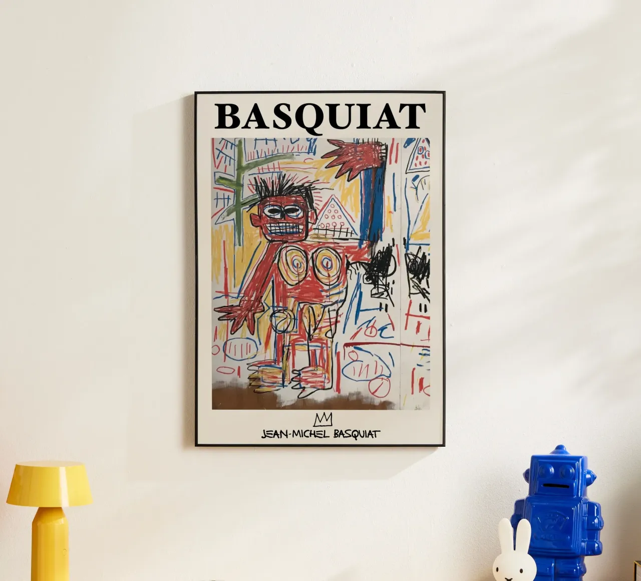 Basquiat "Red Figure" Icône de puissance brute néo-expressionniste alu dibond de NorwesClub