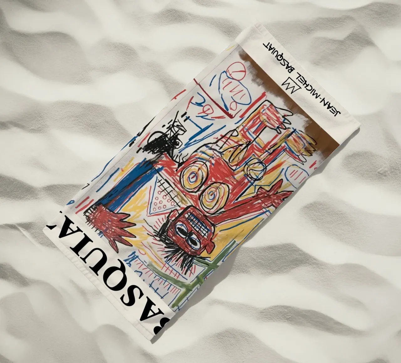 Basquiat "Red Figure" Neo-Expressionist Raw Power Icon beach towel by NorwesClub