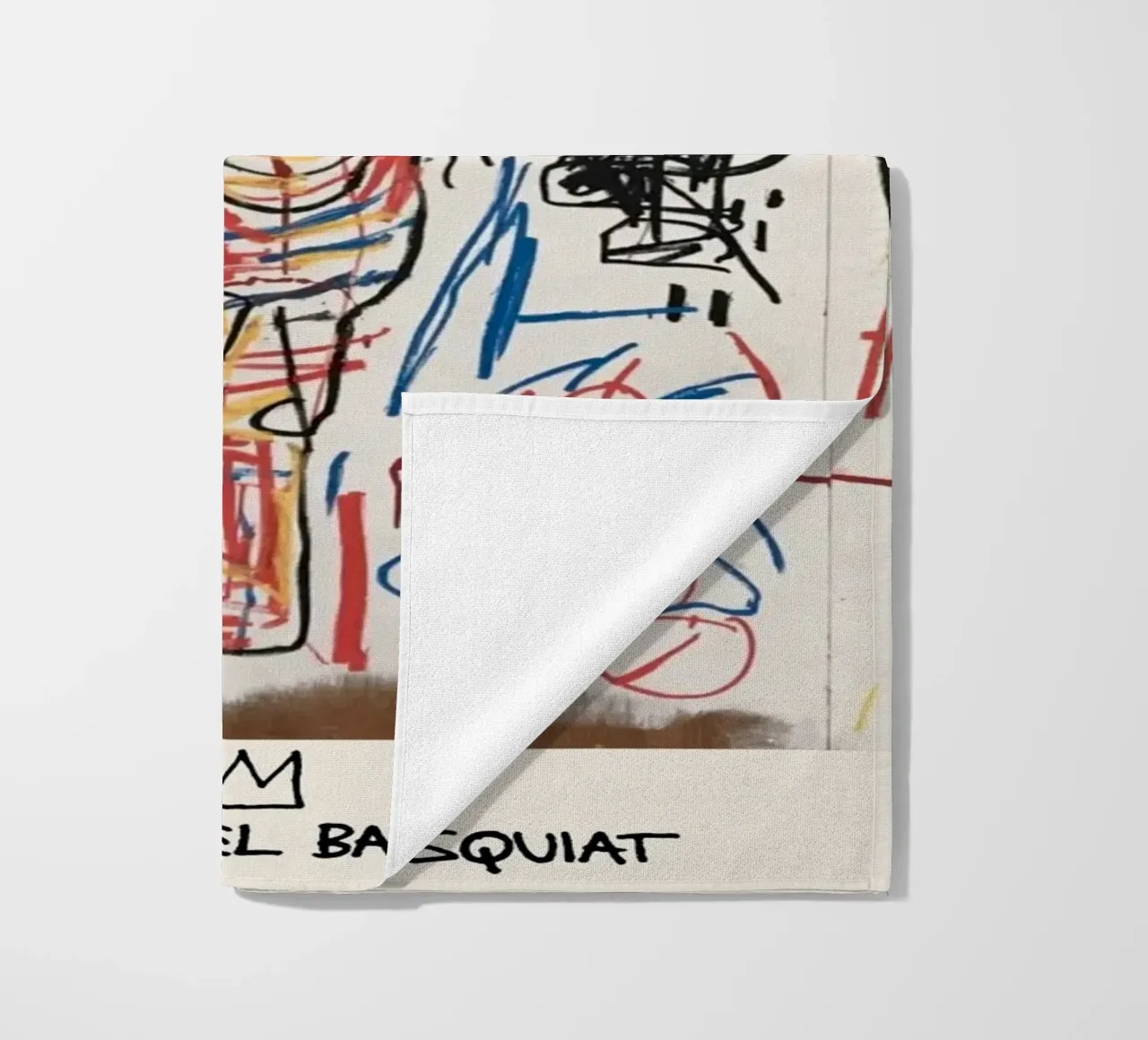Basquiat "Red Figure" Neo-Expressionist Raw Power Icon beach towel by NorwesClub