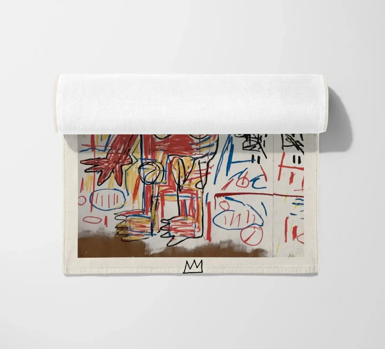 Basquiat "Red Figure" Neo-Expressionist Raw Power Icon beach towel by NorwesClub