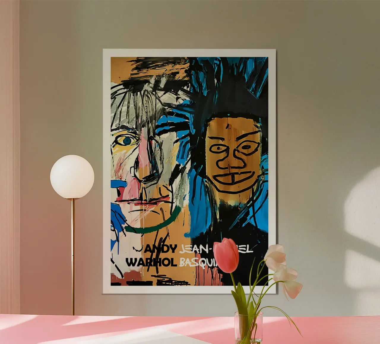 Basquiat Warhol "Dos Cabezas" Pop Art Póster de colaboración poster de NorwesClub