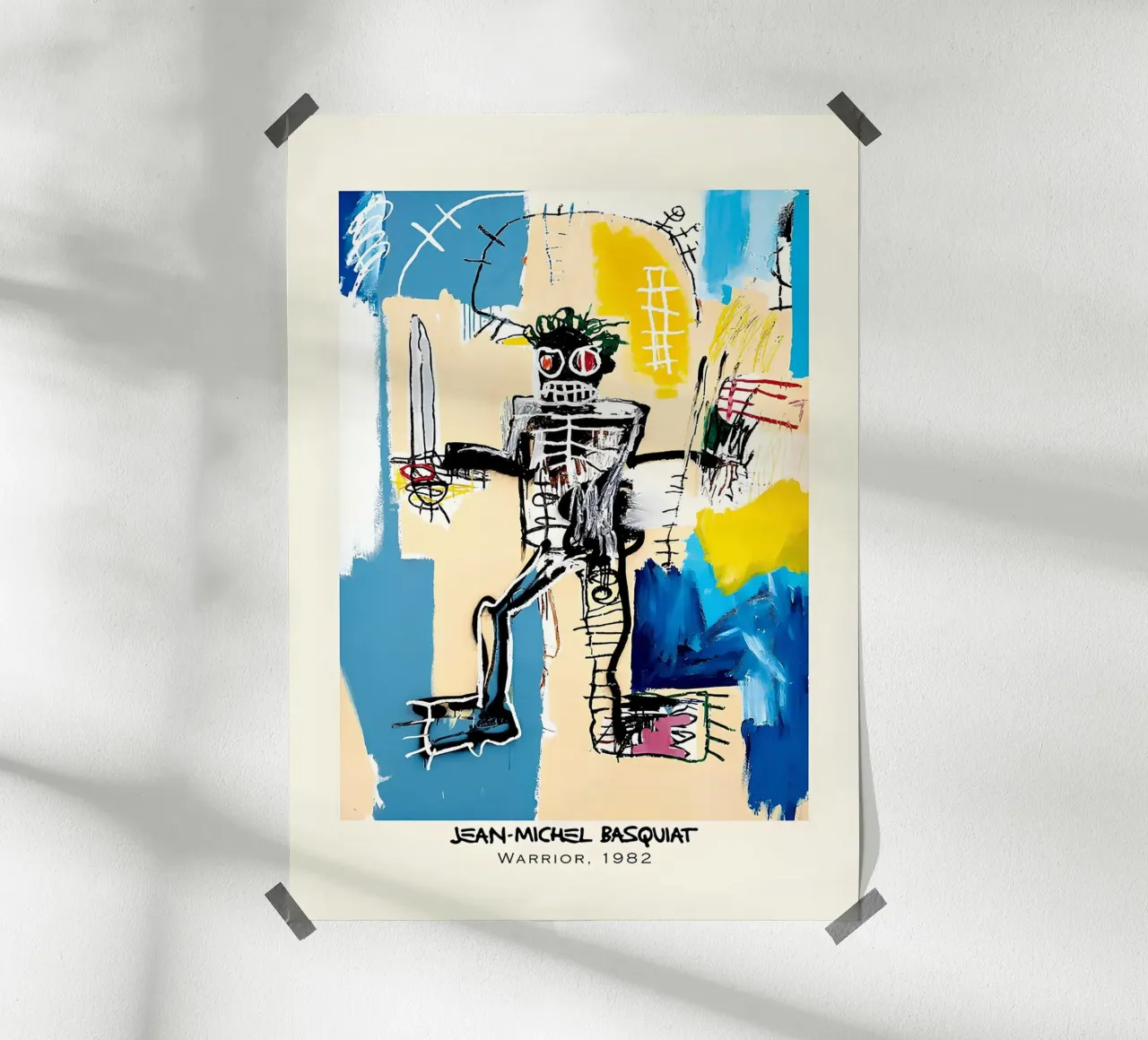 Basquiat "Warrior" Neo-expressionistisch machtsymbool 1982 poster van NorwesClub