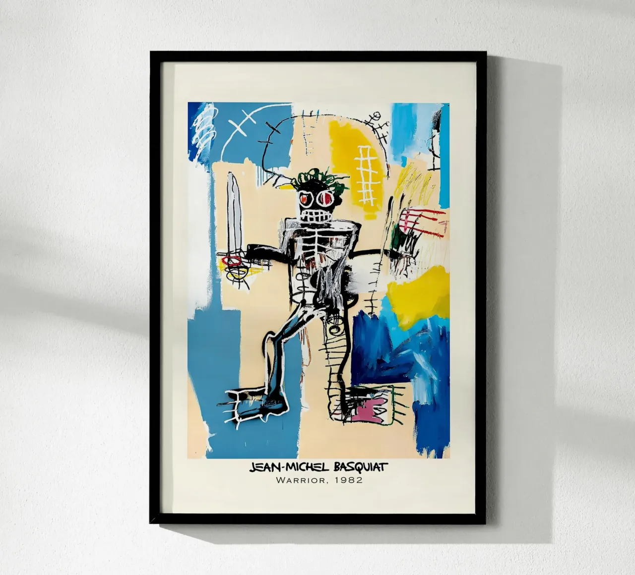 Basquiat "Warrior" Neo-expressionistisch machtsymbool 1982 poster van NorwesClub
