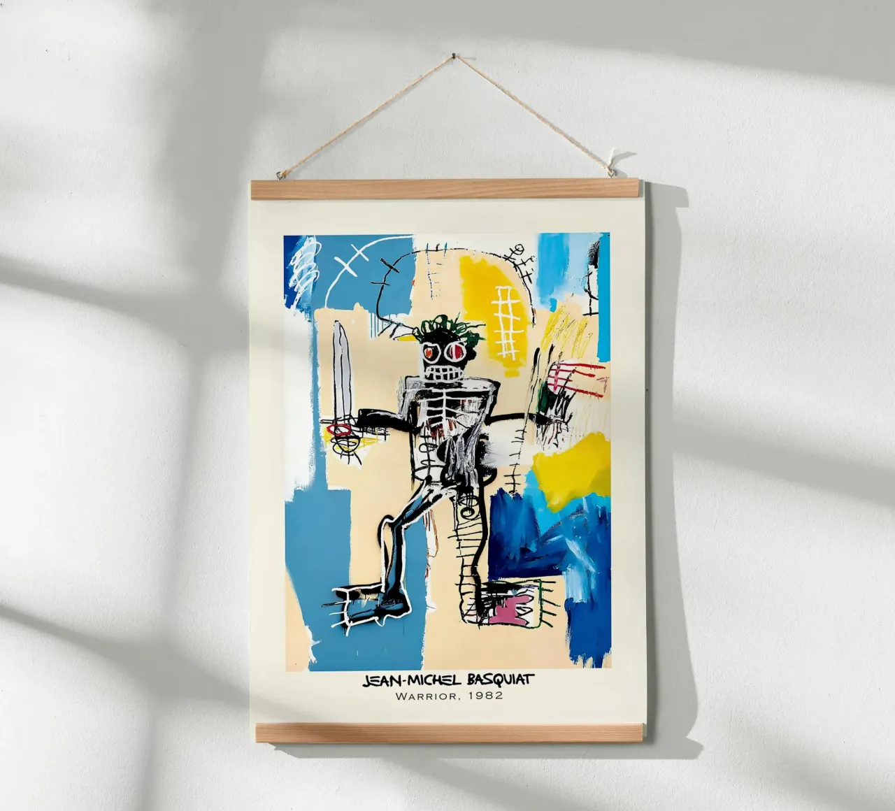 Basquiat "Warrior" Neo-expressionistisch machtsymbool 1982 poster van NorwesClub