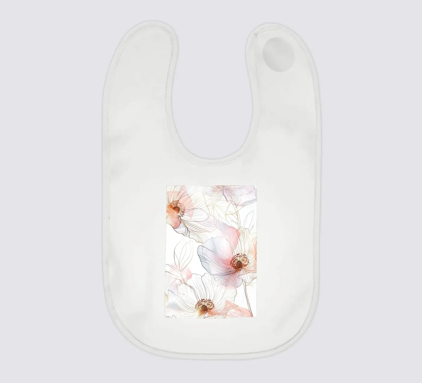 Floral pattern baby bib by Justyna Jaszke JBJart