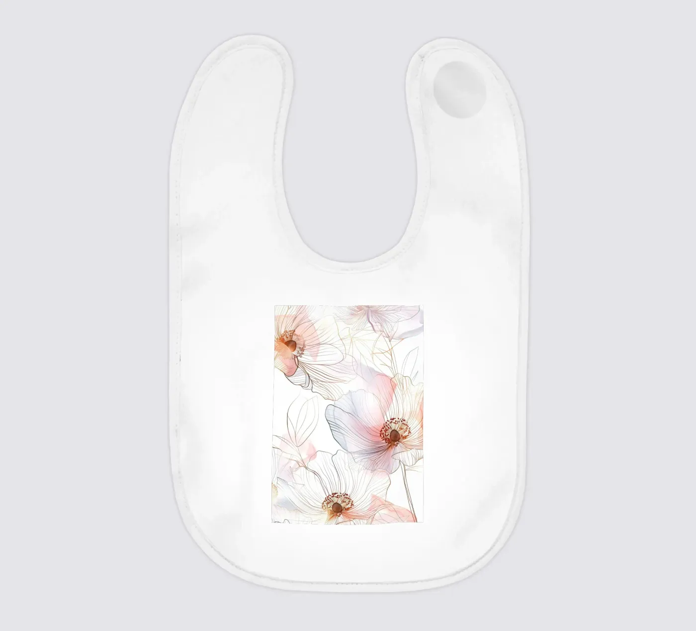 Floral pattern baby bib by Justyna Jaszke JBJart