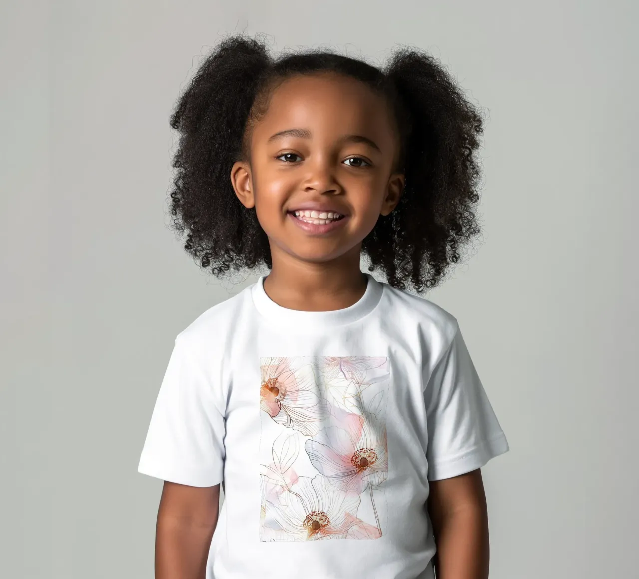 Floral pattern t-shirt bambini da Justyna Jaszke JBJart