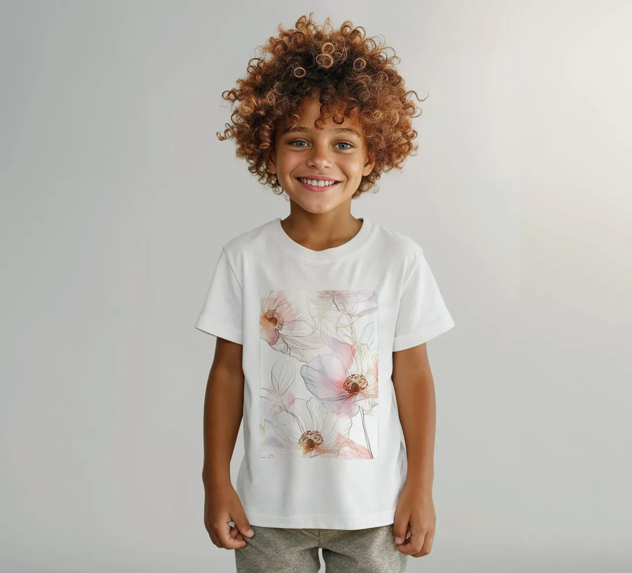 Floral pattern t-shirt bambini da Justyna Jaszke JBJart