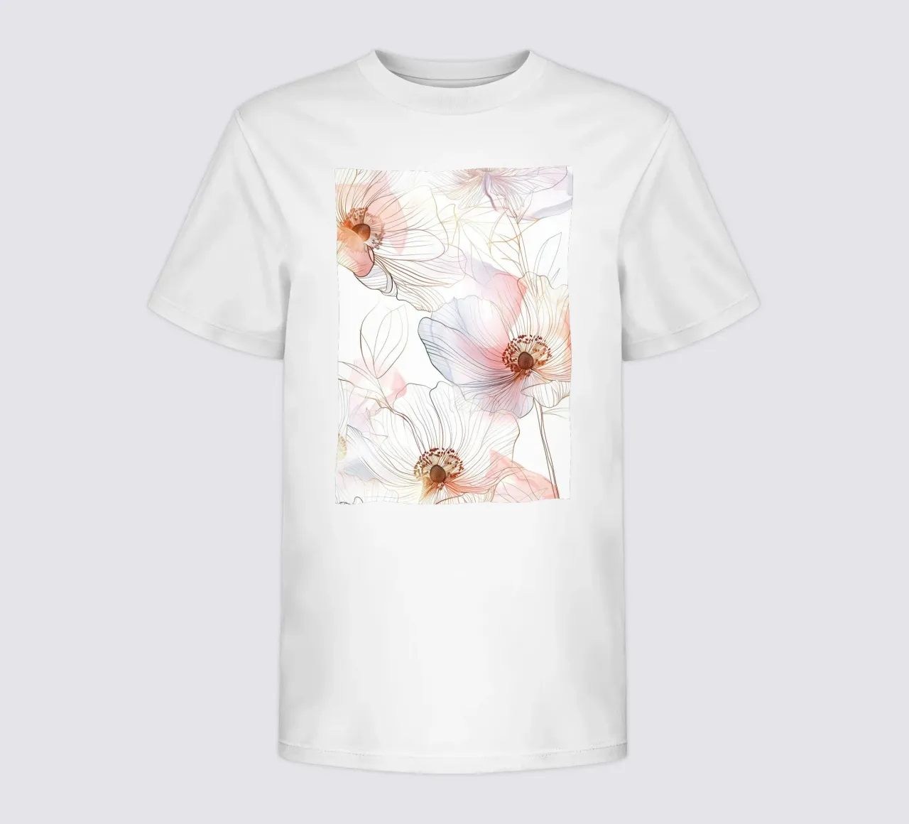 Floral pattern t-shirt bambini da Justyna Jaszke JBJart