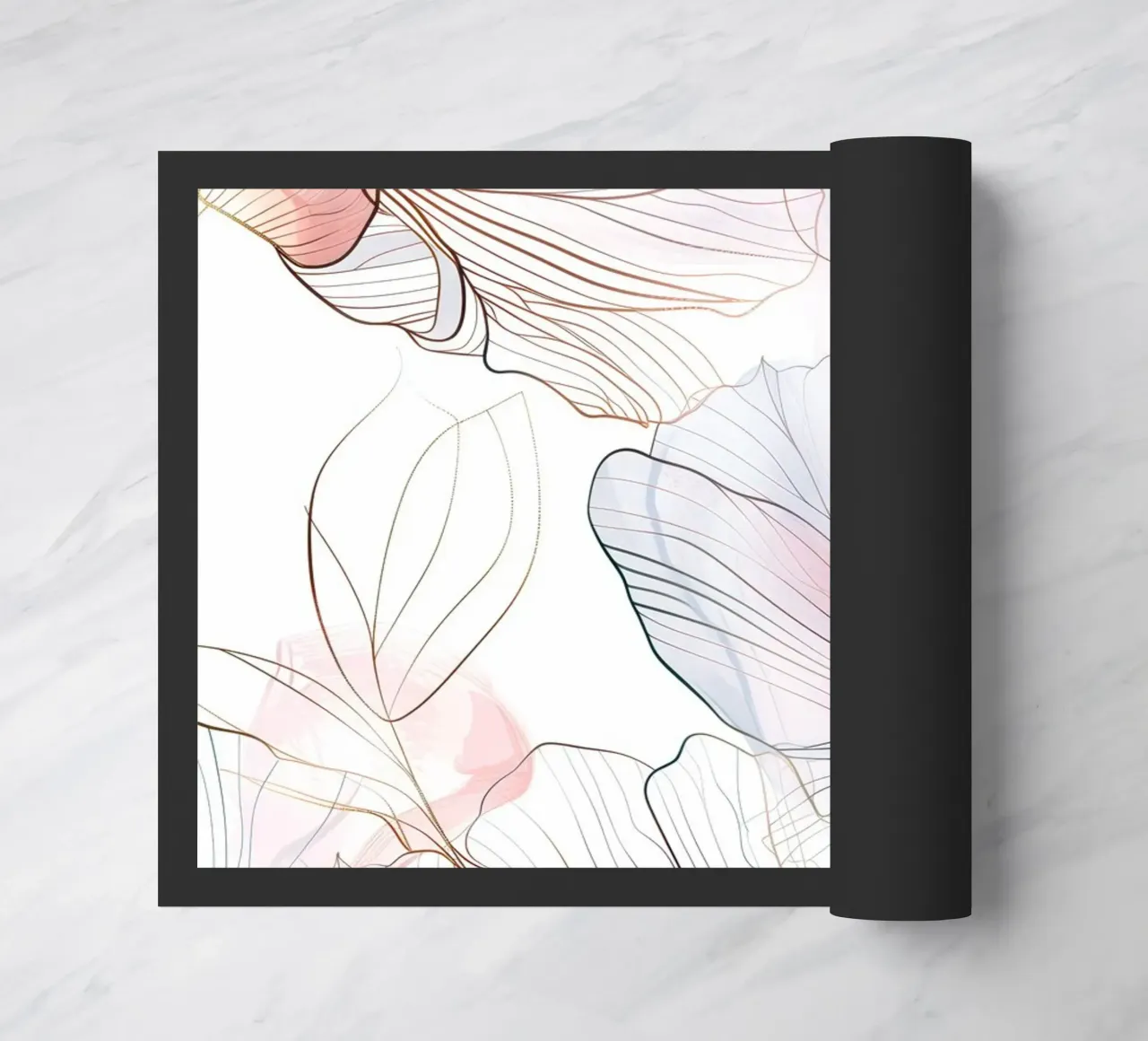 Floral pattern doormat by Justyna Jaszke JBJart