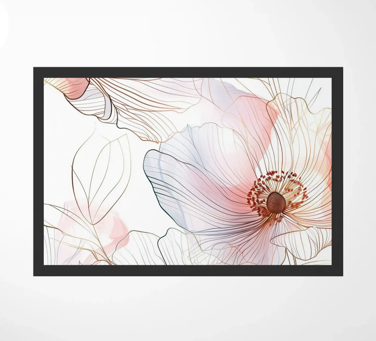 Floral pattern doormat by Justyna Jaszke JBJart