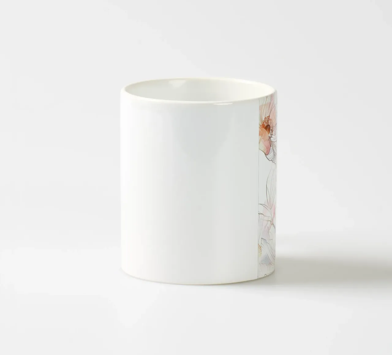 Floral pattern ceramic mug by Justyna Jaszke JBJart