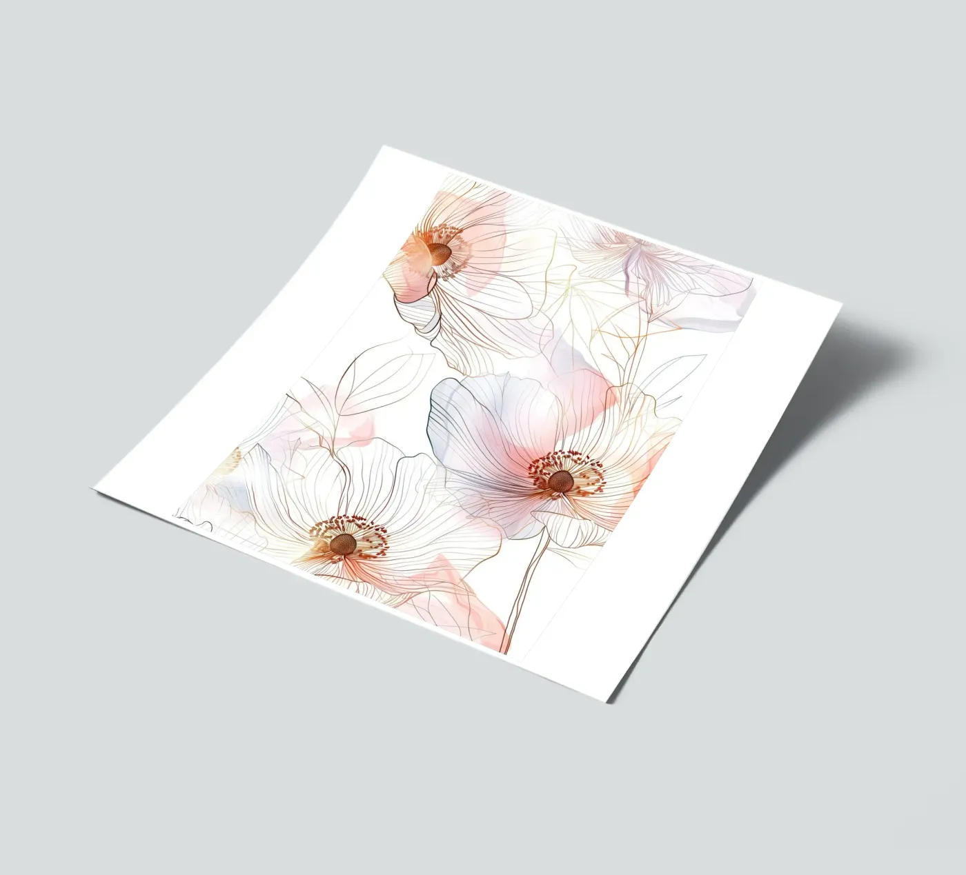 Floral pattern sticker sheet by Justyna Jaszke JBJart