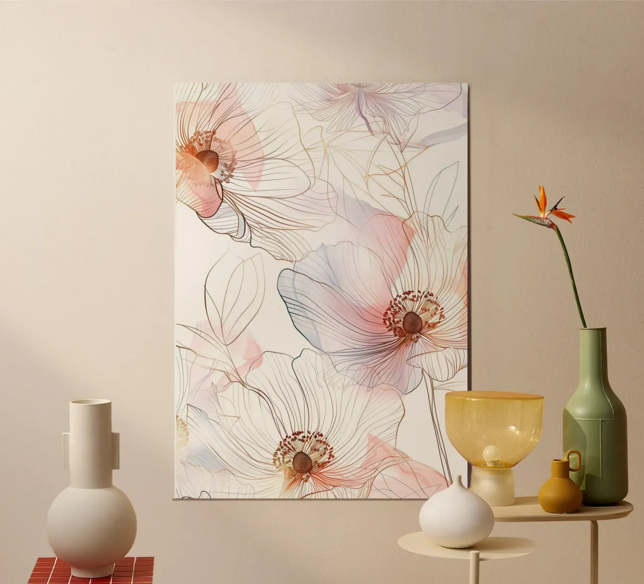 Floral pattern forex plate by Justyna Jaszke JBJart