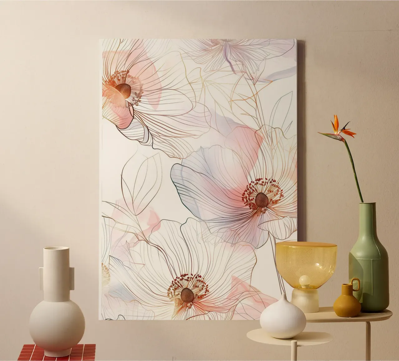 Motivo floreale tela da Justyna Jaszke JBJart