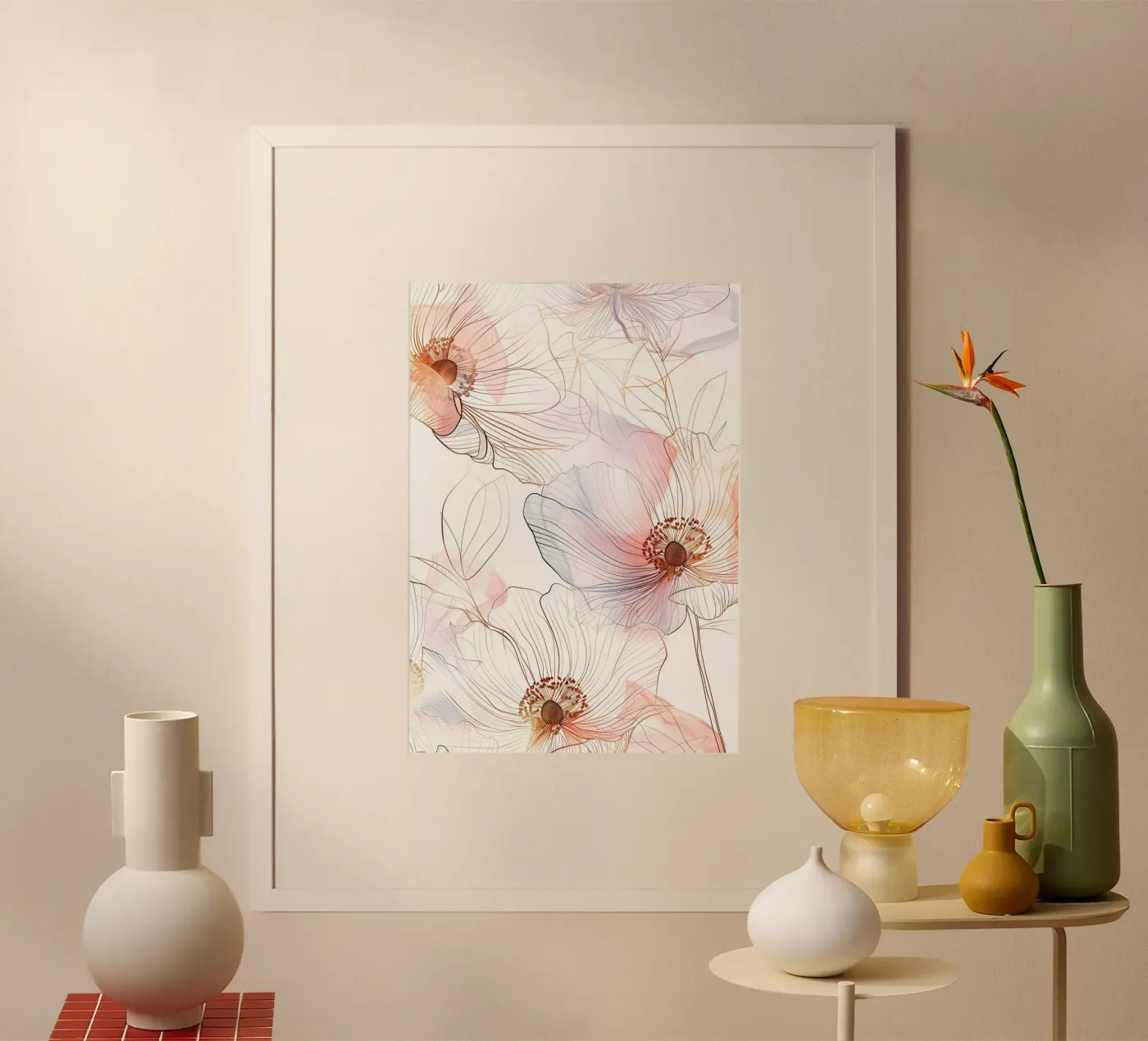 Floral pattern poster van Justyna Jaszke JBJart