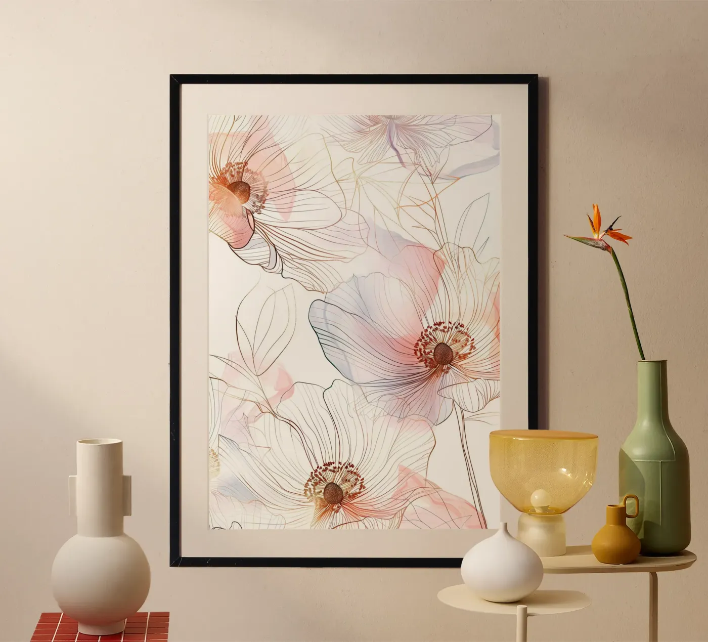 Floral pattern poster van Justyna Jaszke JBJart