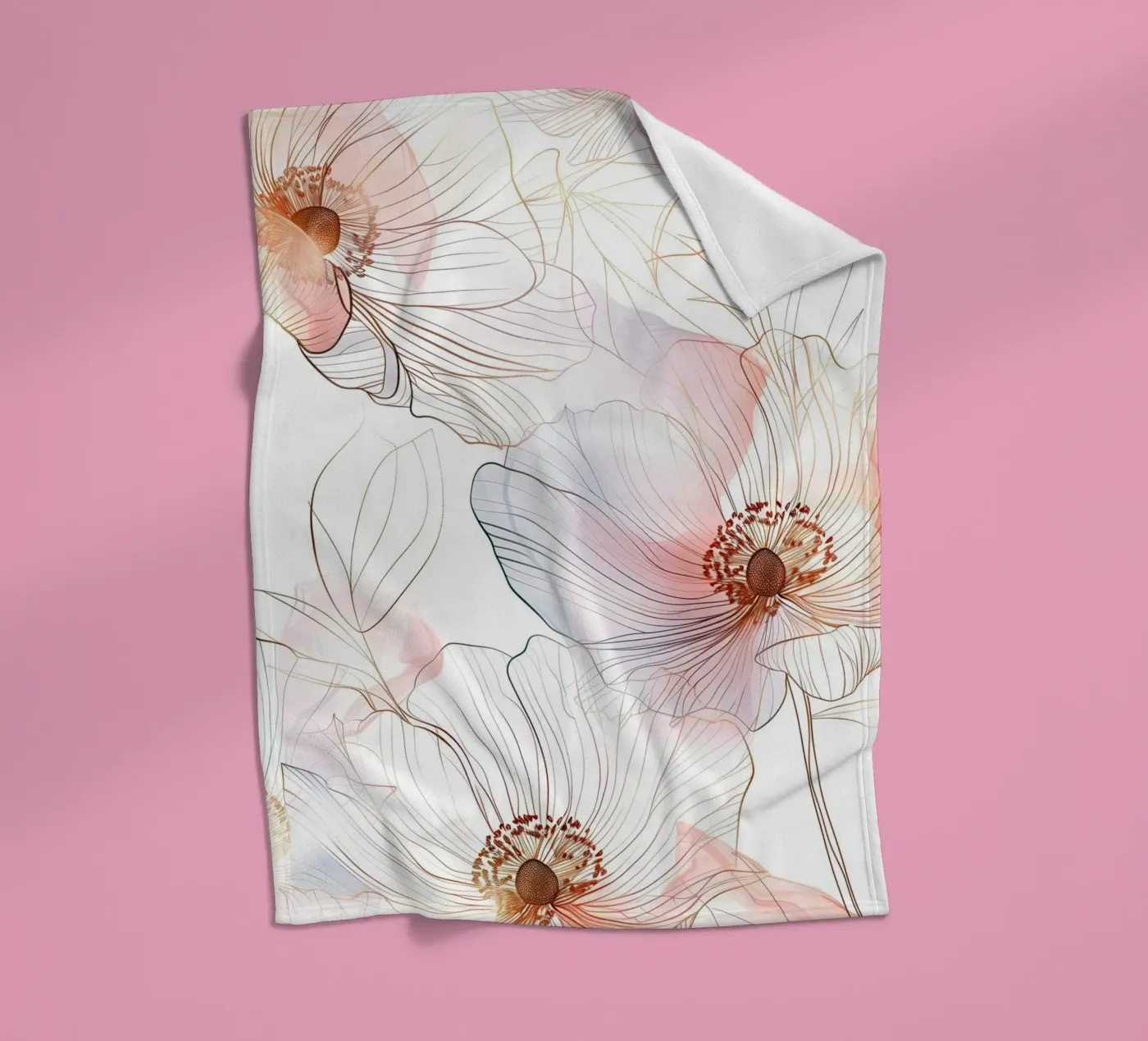 Floral pattern Fleecedecke von Justyna Jaszke JBJart