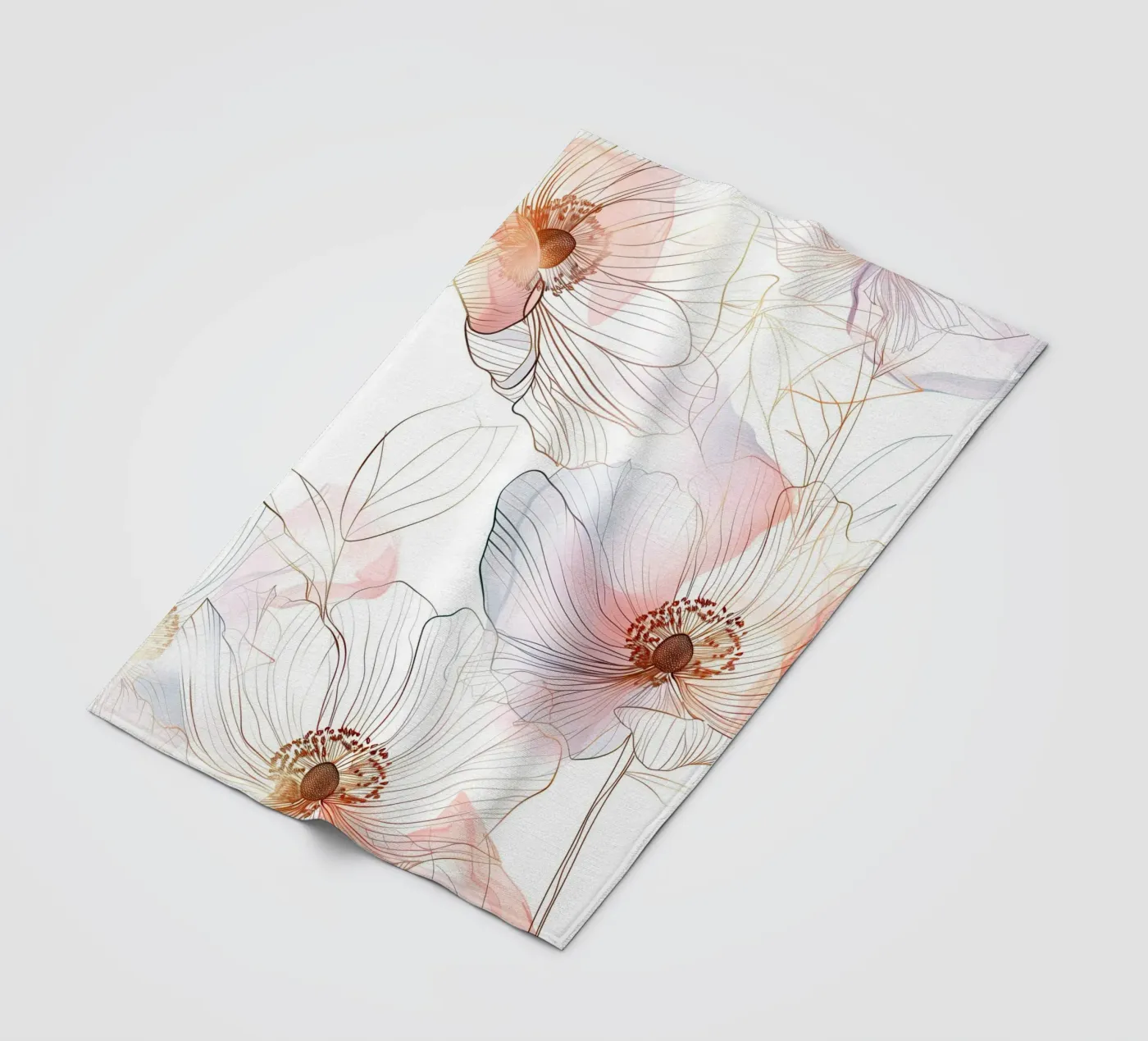 Floral pattern Fleecedecke von Justyna Jaszke JBJart