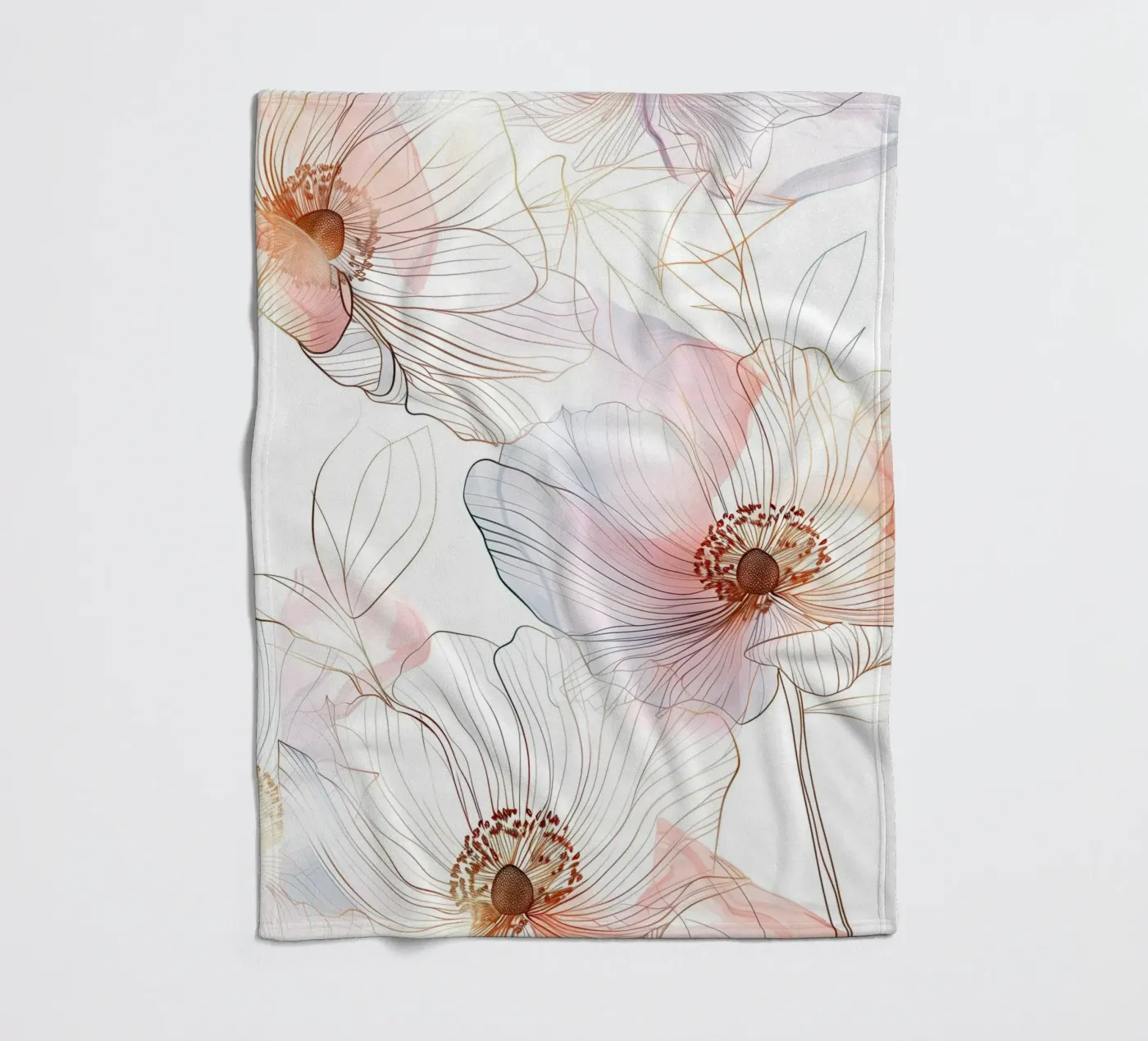 Floral pattern Fleecedecke von Justyna Jaszke JBJart