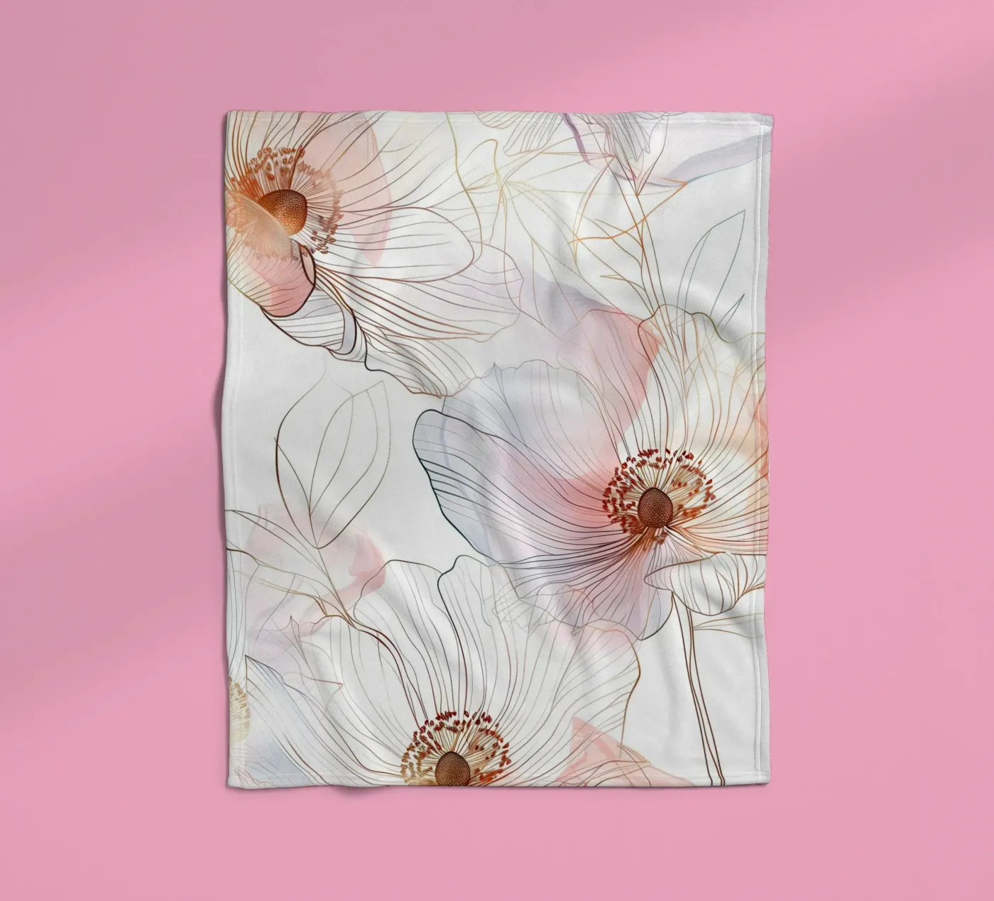 Floral pattern Fleecedecke von Justyna Jaszke JBJart