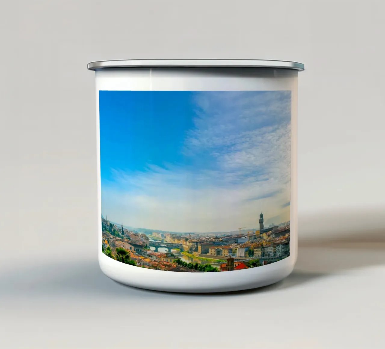Under the Tuscan Sky: Florence Unveiled tazza in smalto da zenitt