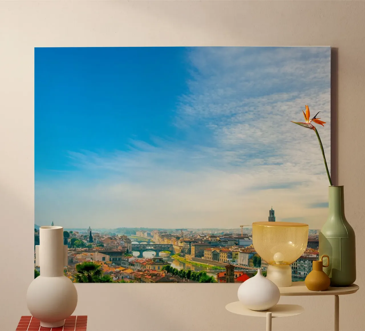 Under the Tuscan Sky: Florence Unveiled tela con Cornice a cassetta da zenitt